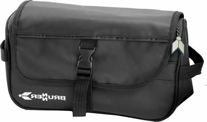 çantë tualeti (toiletry bag) BRUNNER Body & Soul 9004015N.C73, me grep për varje dhe pasqyrë, e palosshme, PVC/poliester, e zezë
