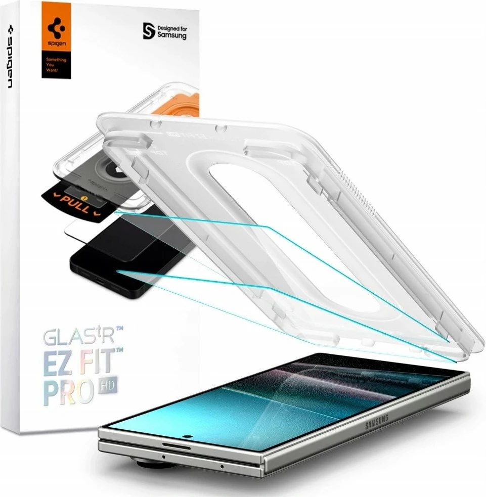 Xham mbrojtës ekrani Spigen Glas.TR EZ Fit Pro HD për Samsung Galaxy Z Fold 7, transparent, set 2 copë
