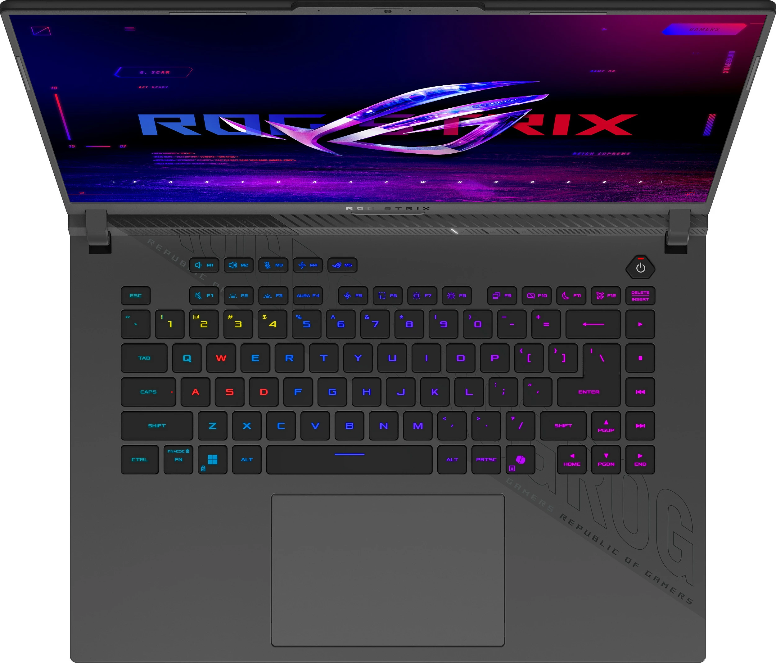 Laptop gaming ASUS ROG Strix 16, Ryzen 9 8940HX, 32GB RAM Memorje, 1TB SSD, GeForce RTX 5070 8GB, 16" 1920x1200, Windows 11 Home, Eclipse Gray 3