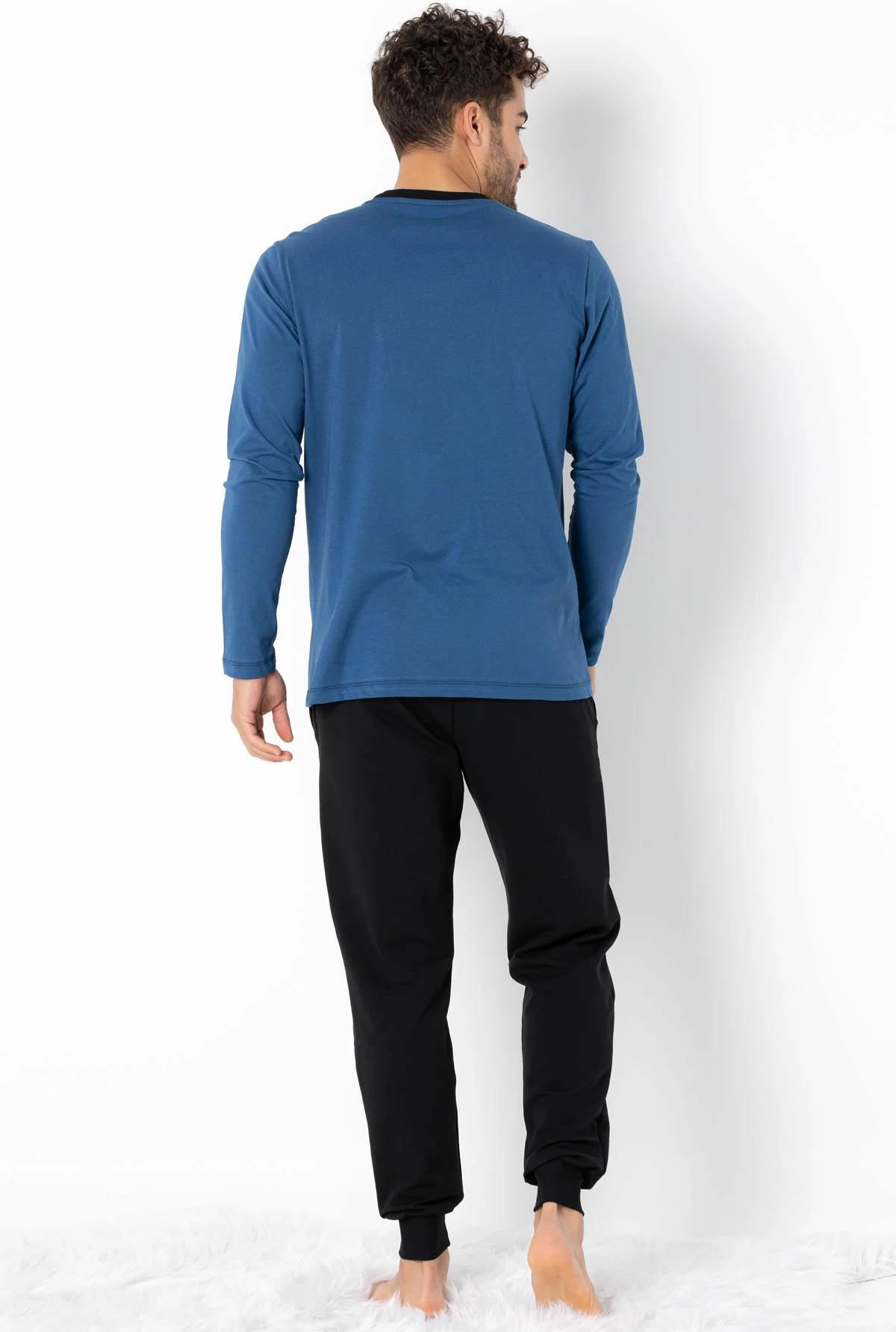 Pizhama për burra Jumeon, 002-000691, blu, e zezë