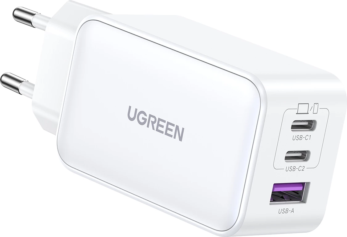 Karikues muri Ugreen CD244, 65W, 2x USB-C, 1x USB-A, i bardhë