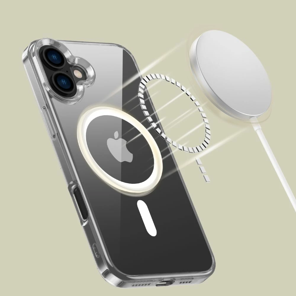 Mbështjellës Tech-Protect Flexair Hybrid MagSafe për iPhone 16 Plus, Transparent