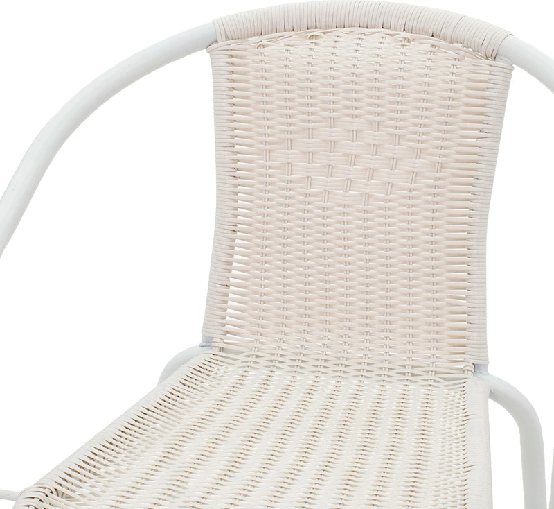 Karrige për kopsht Obbi metal-pe, ngjyrë e bardhë, 54x56x73cm