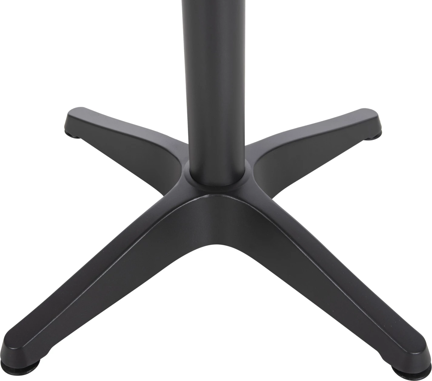 Tavolinë e rrumbullakët alumini ALEXA FH6086.01, sipërfaqe polywood ngjyrë natyrale, Φ60x73H cm