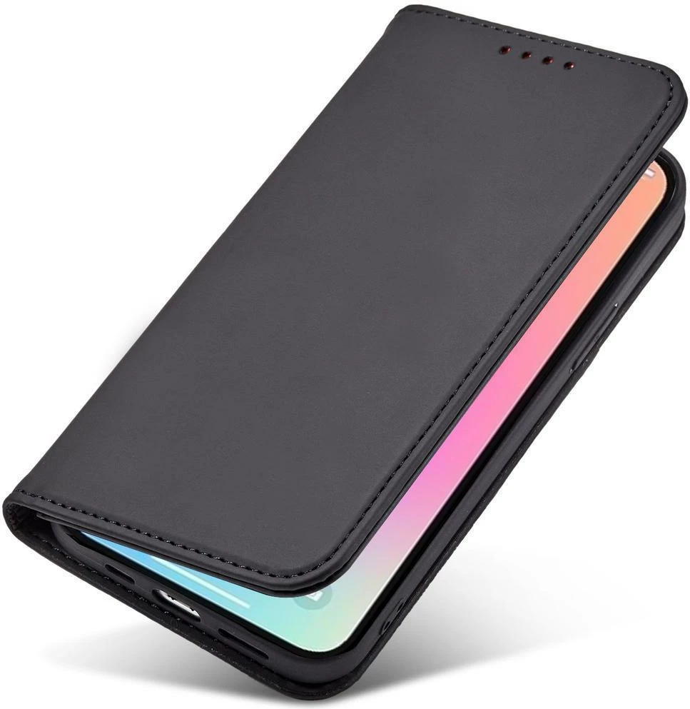 Mbështjellës Hurtel Magnet Card Case për Samsung Galaxy S23, me kapak, portofol dhe mbajtëse, i zi