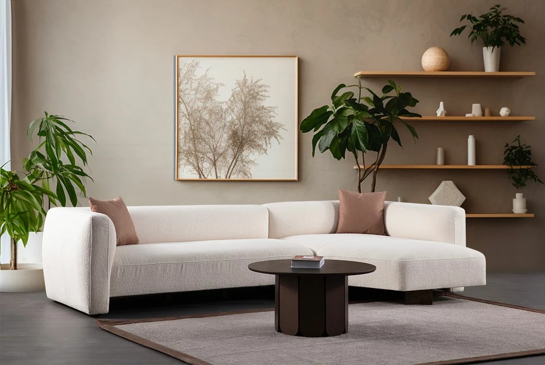 Këndore Rena, e bardhë, Atelier del Sofa, kënd i djathtë