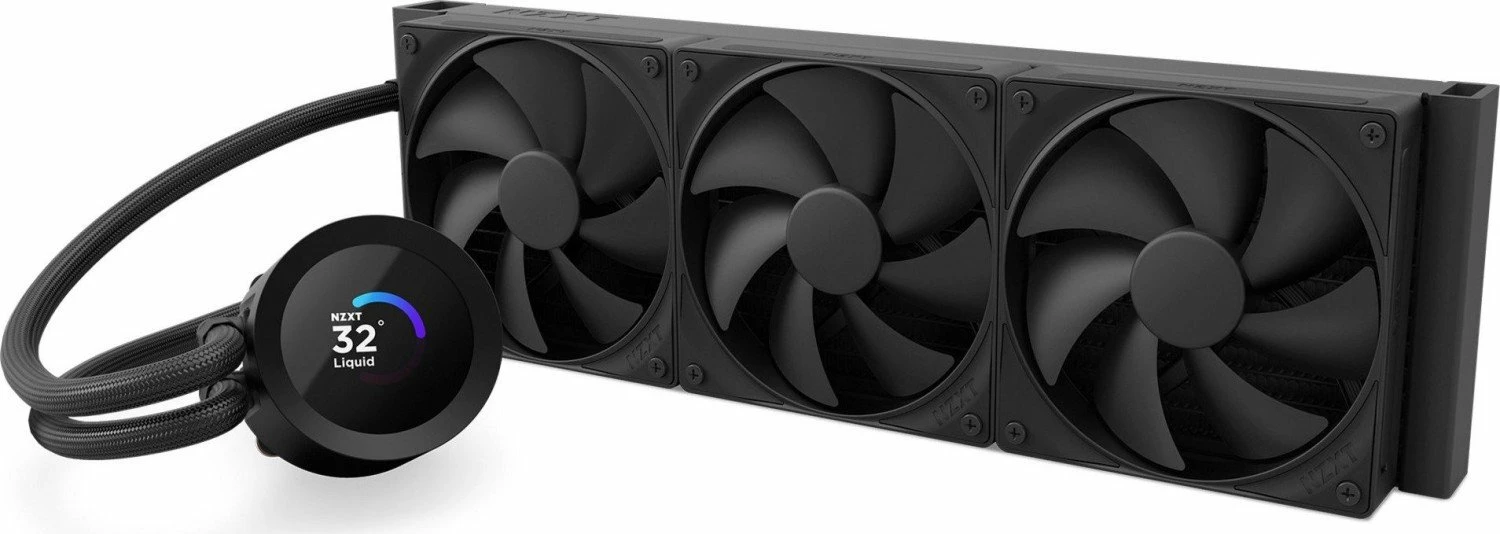 Ftohje me ujë AiO NZXT Kraken Plus 360 V2 RL-KN360-B2, radiator 360mm, LCD 1.54", 3x120mm PWM, e zezë