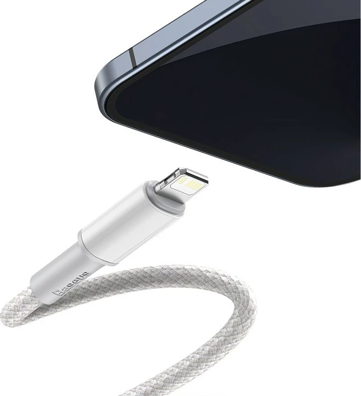 Kabllo Baseus CATLGD-02 lightning 1 m, Bardhë