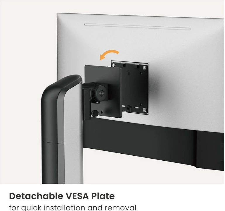 Mbajtëse monitori EQUIP 650129, për tavolinë, 17"-49", VESA 75x75/100x100, 18 kg, argjendtë