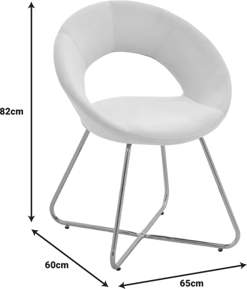 Karrige Valentina kadife bezhë-këmbë ari 65x60x82cm
