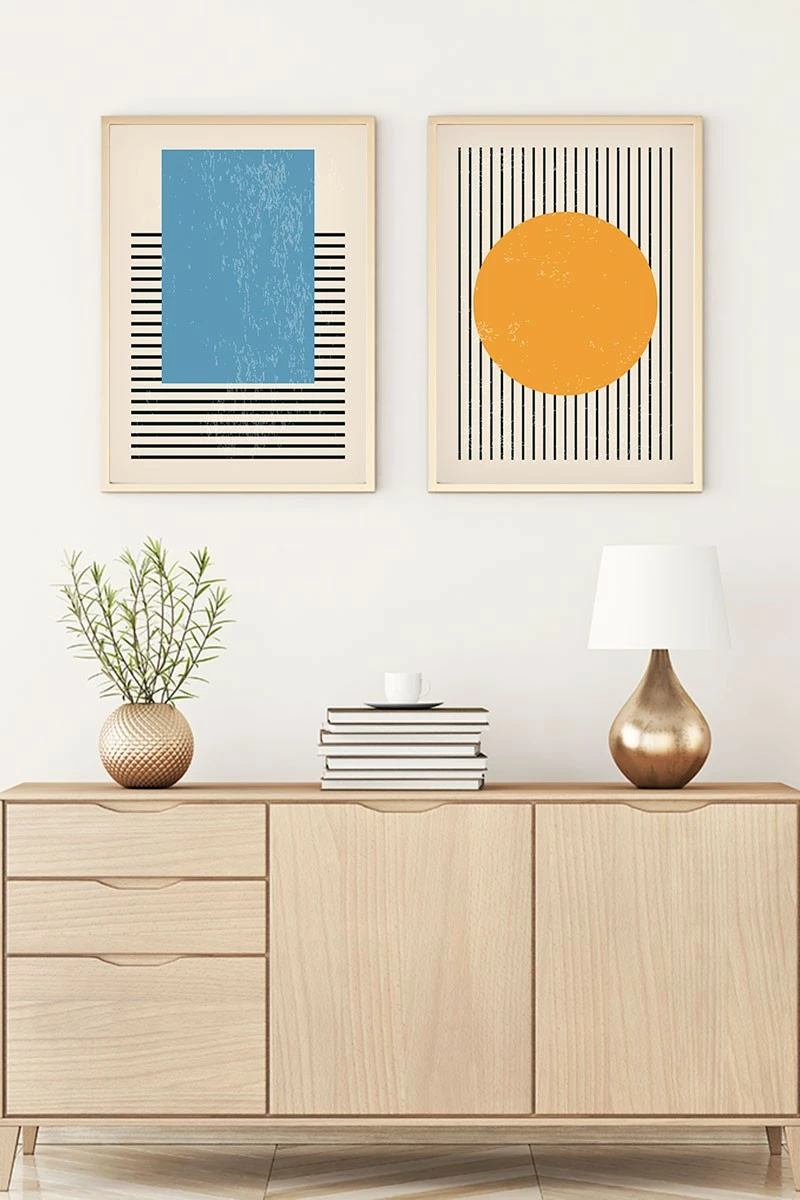 Pikturë dekorative me kornizë, MDF, 2 copë, shumëngjyrëshe, 35x50cm