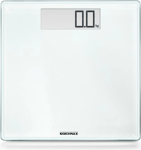 Peshore personale dixhitale, Soehnle Style Sense Comfort 100 63853, 180 kg, hap 100 g, ekran LCD, xham sigurie, e bardhë