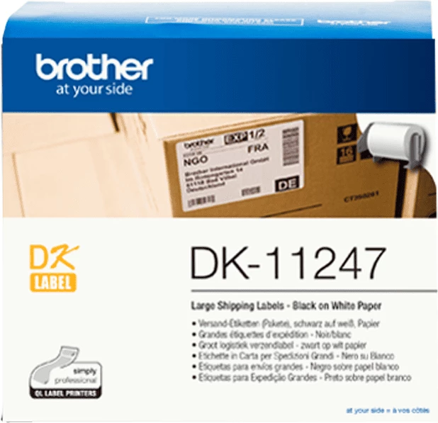 Etiketa transporti Brother DK-11247 103 x 164 mm, e bardhë