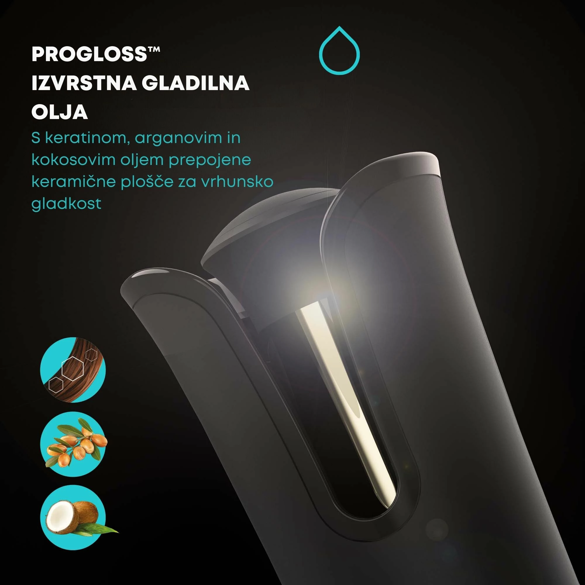 Pajisje automatike për kaçurrela Revamp iGEN Progloss Hollywood Curl CL-2750, pa kabllo, 19 mm, 150–210°C, e zezë, set me bazë karikimi