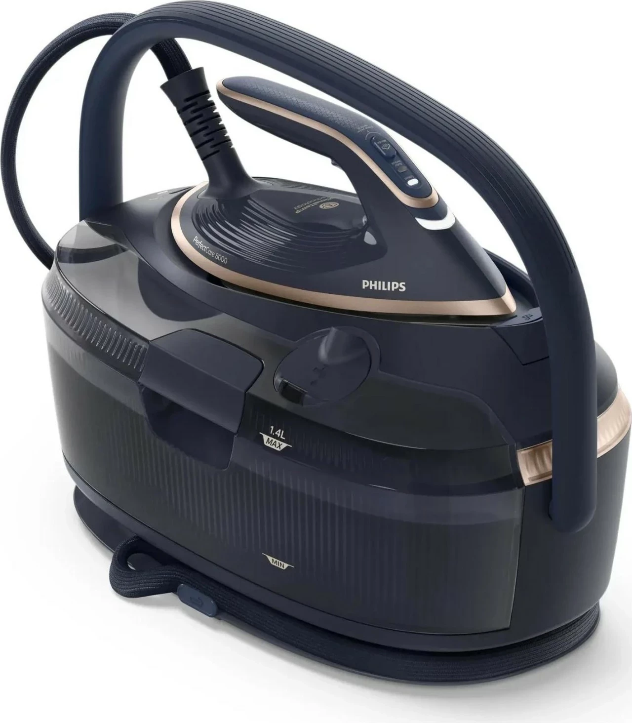 Hekur me gjenerator avulli Philips PerfectCare 8000 PSG8300/20, 3120W, depo 1.4L, SteamGlide Elite, granat