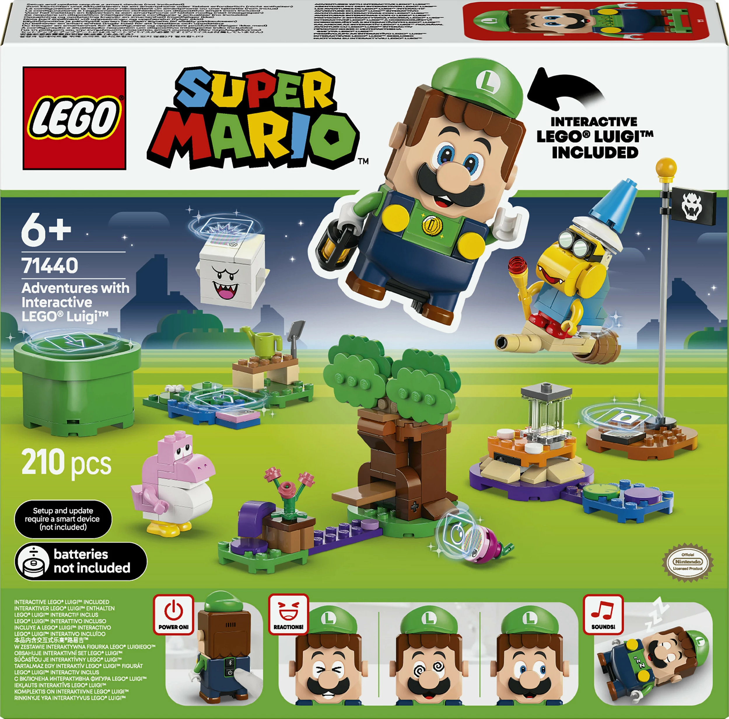Set ndërtimi LEGO Super Mario 71440 me Luigi interaktiv, 210 pjesë, shumëngjyrësh