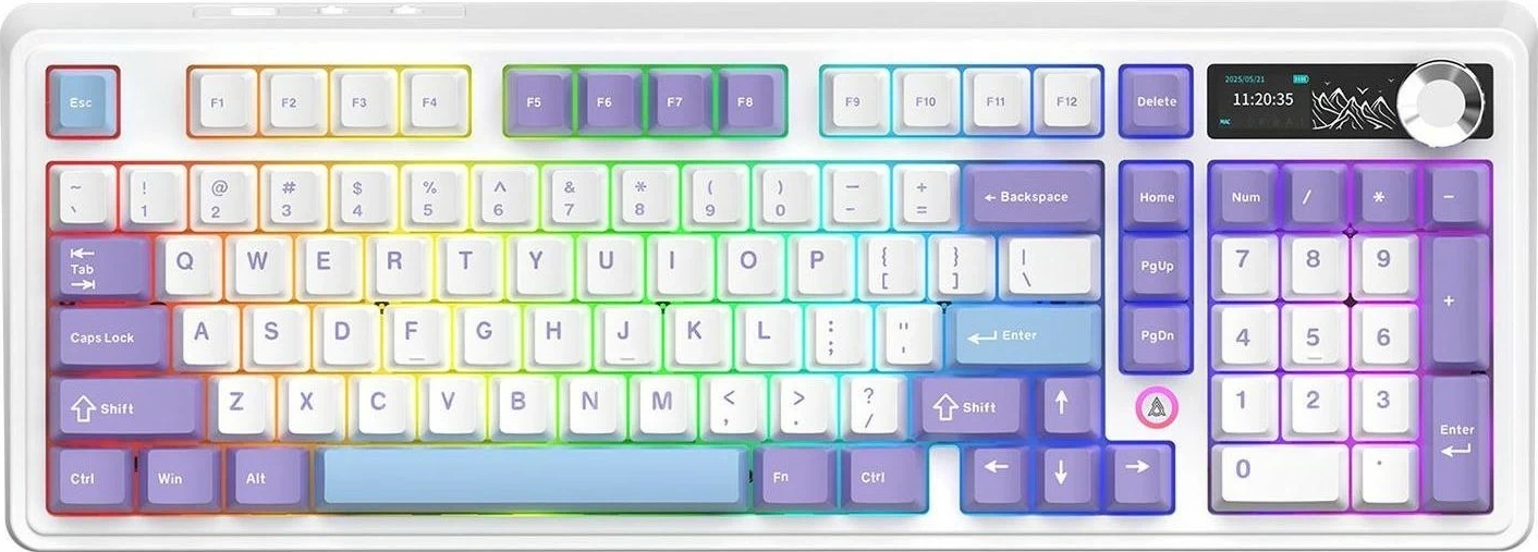 Tastierë mekanike Ajazz AK980 V2, 98%, wireless/Bluetooth, RGB, hot-swap, vjollcë