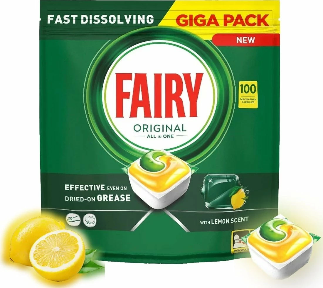 Kapsula për enëlarëse Fairy Original All in One Lemon 100 copë