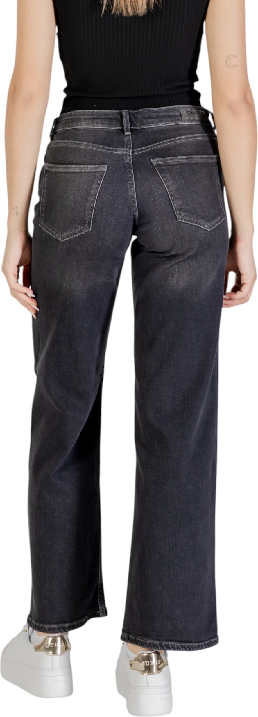 Xhinse për femra Only ONLJUDY-O LW WIDE LEG DNM TAI850, të zeza [Madhësia: M]
