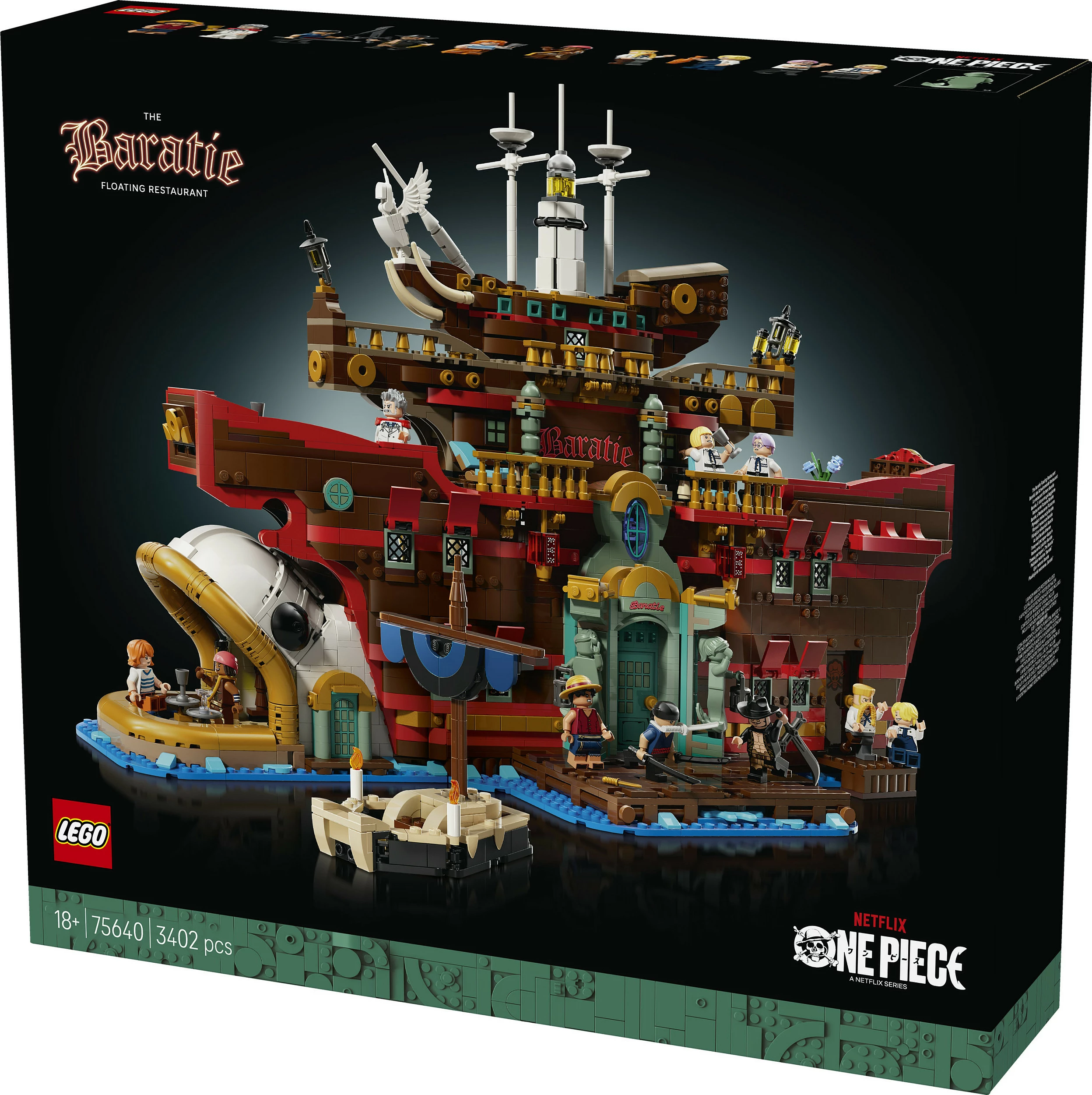 Set ndërtimi LEGO ONE PIECE The Baratie Floating Restaurant 75640, 3402 copë, 18+, multikolor