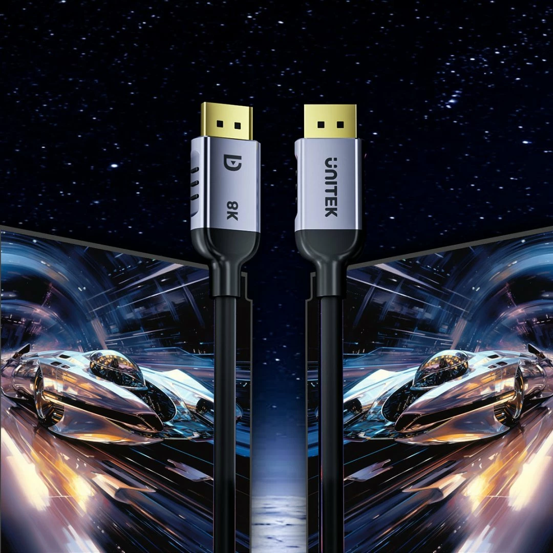 Kabllo DisplayPort Unitek C1628GY01-5M 5m DP 1.4 8K@60Hz/4K@240Hz e zezë