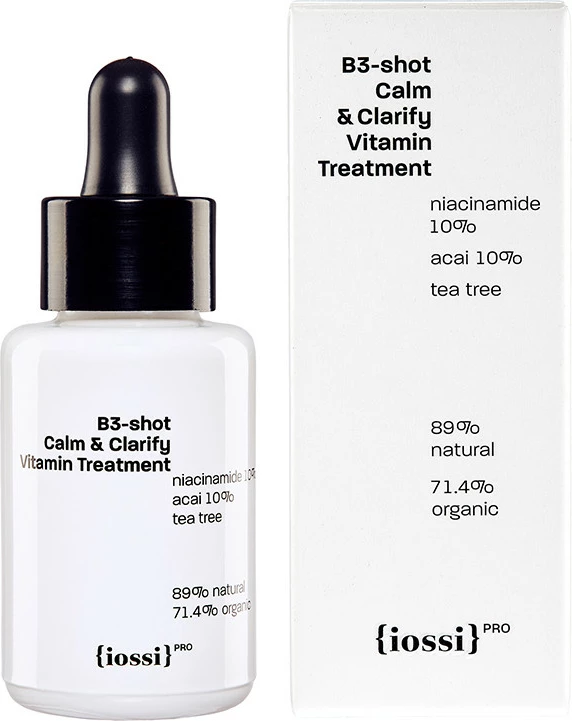 Serum për fytyrë Iossi B3-shot Calm & Clarify me niacinamidë për femra, 30ml