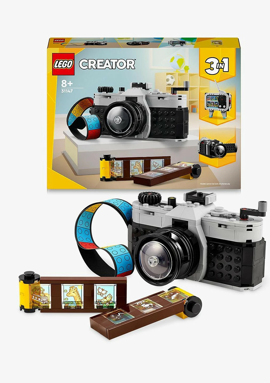 Set ndërtimi LEGO Retro Kamera, 8 vjeç+, 261 pjesë, shumëngjyrëshe