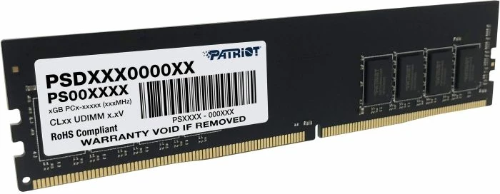 RAM Memorje Patriot Signature Line PSD416G32002 16GB DDR4 3200MHz DIMM PC4-25600 CL22 1.2V, e zezë, 1 copë