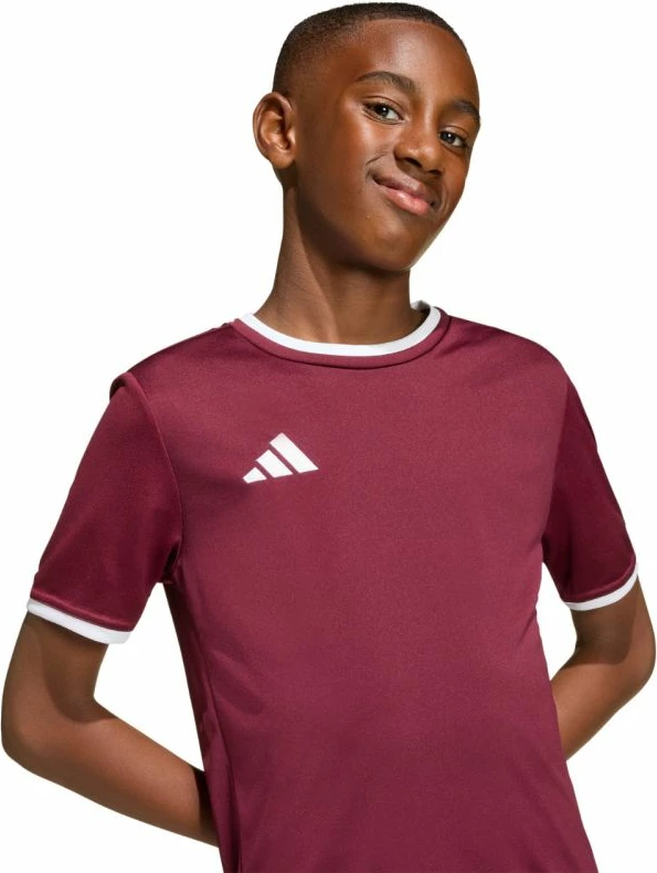 Fanellë futbolli për fëmijë adidas Entrada 26 JZ2530, burgundy