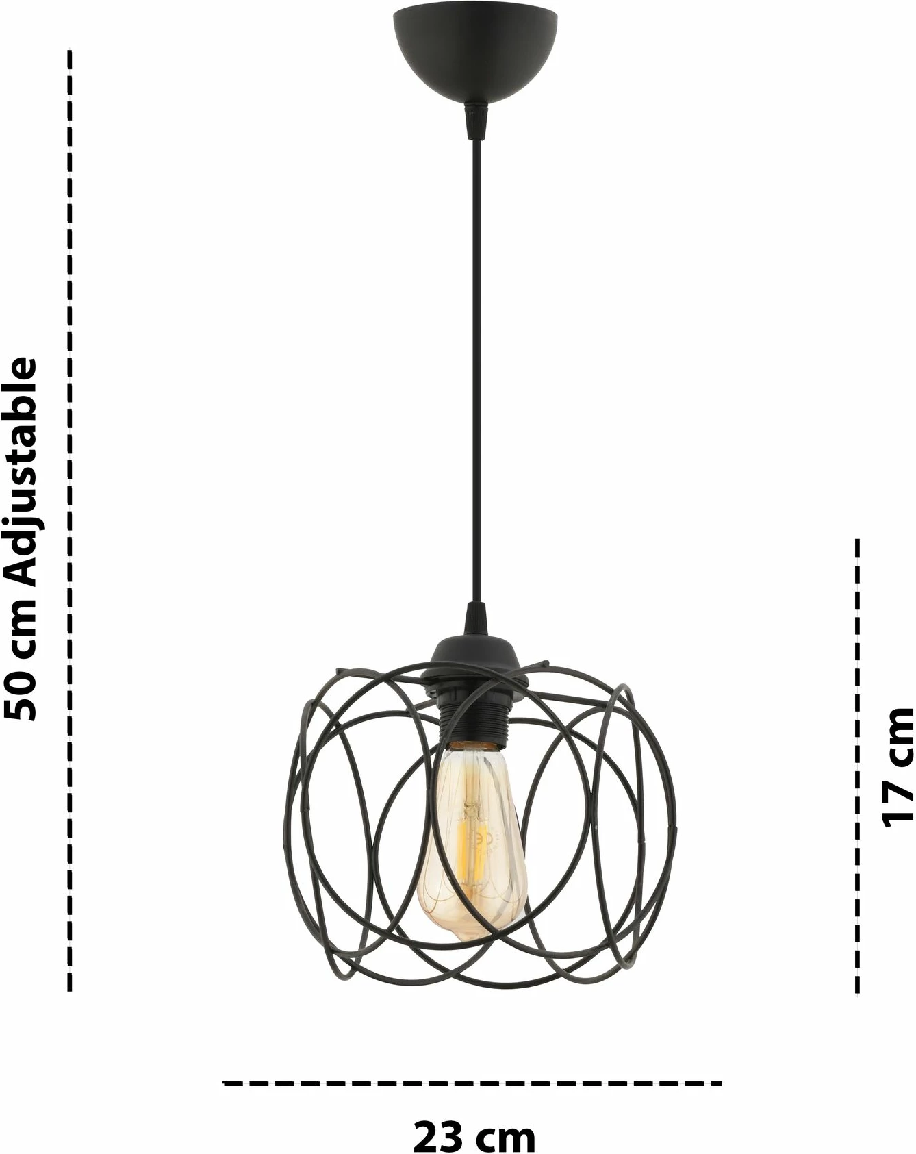 Llambë tavani Opviq, Kruhovy, e zezë