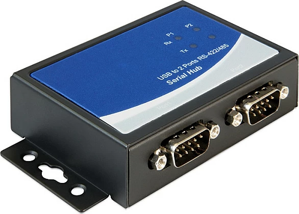 Adapter USB 2.0 në 2x Serial DeLOCK 87586, indikatorë LED, i zi