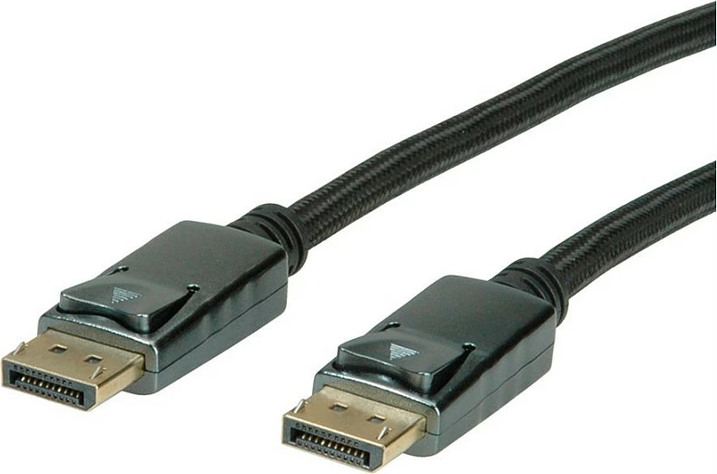 Kabllo DisplayPort ROLINE 11045880, 1m, DP 1.2, 4096x2560, e zezë