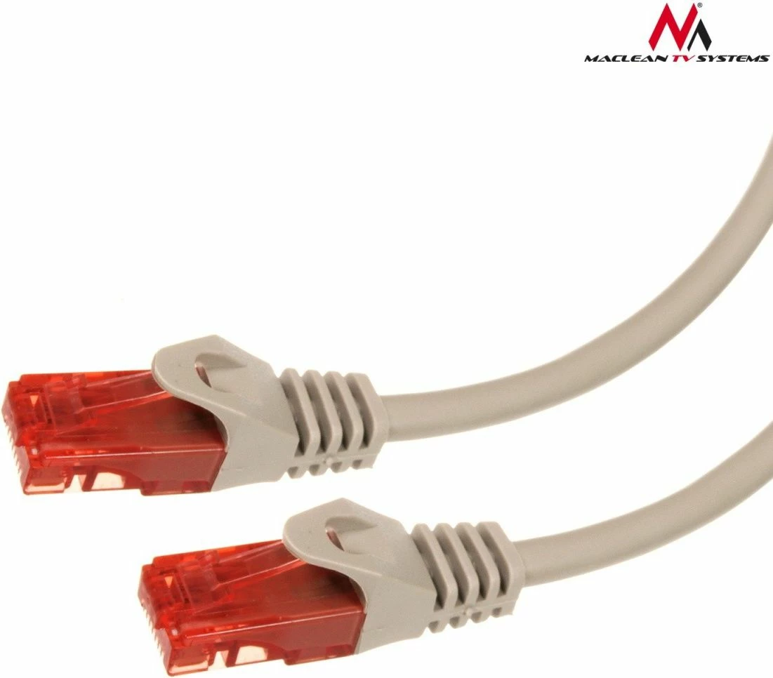 Kabllo rrjeti patchcord Maclean MCTV-301S Cat6 1 m RJ45 U/UTP, gri