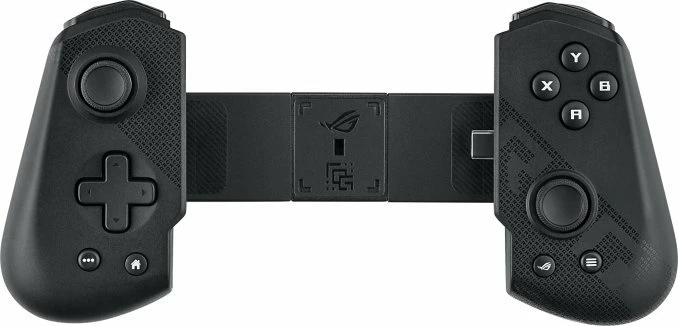 Kontroller gaming Asus ROG Tessen 90GC01D0-BGP000, USB-C për Android, palosshëm, 20 butona, 2 analoge, me ndriçim, me mbajtëse telefoni, e zezë/gri