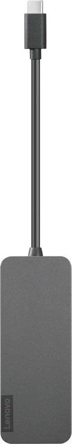 Adapter USB-C Lenovo, 4x USB-A, Hub, gri