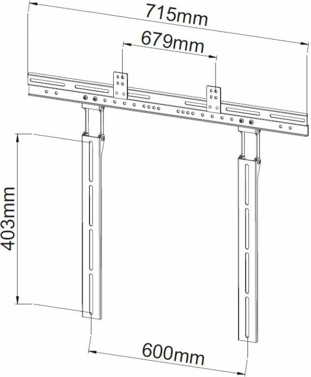 Mbajtëse muri për soundbar Techly ICA-PLB 102S (020683) 10kg VESA 600x400, e zezë