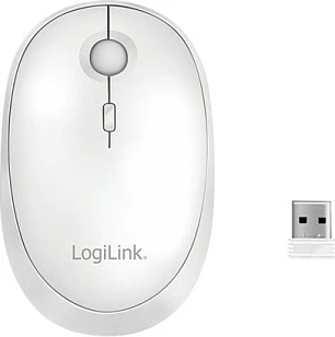 Maus LogiLink, wireless 2.4GHz & Bluetooth, 800/1200/1600 DPI, i bardhë