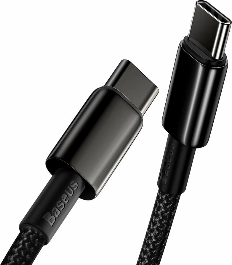 Kabllo Baseus CATWJ-A01 USB-C në USB-C, 2m, 100W, e zezë