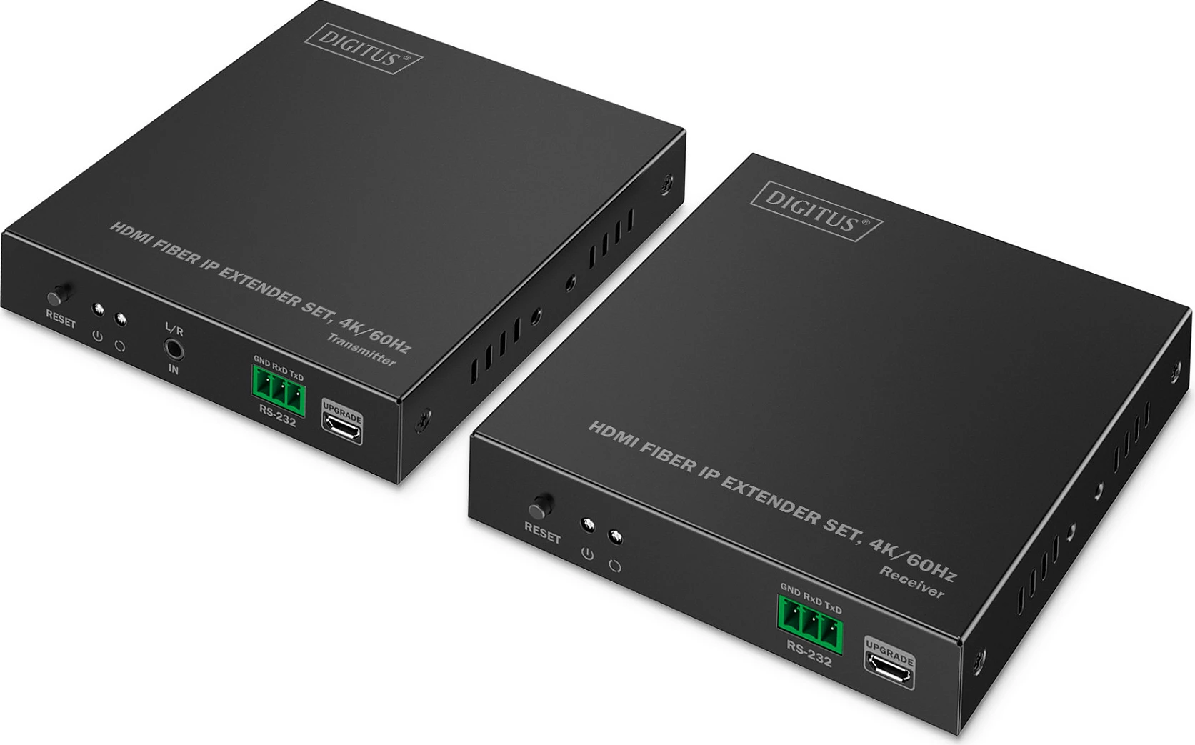 Set extender HDMI me fibra Digitus, 4K/60Hz, deri 40 km, i zi