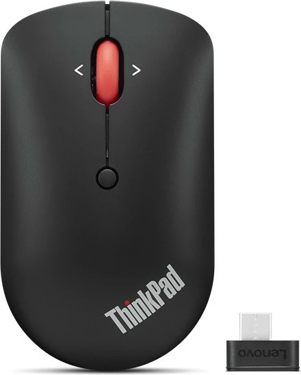 Maus Lenovo ThinkPad USB-C Wireless Compact 4Y51D20848, i zi me të kuqe