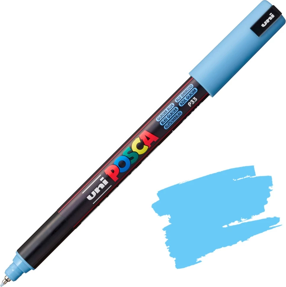 UNI POSCA PC-3M Marker – Ngjyrë Glacier Blue