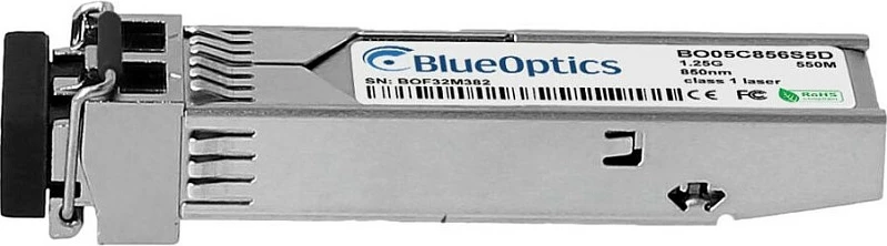 Modul transceiver SFP BlueOptics FG-TRAN-SX-BO, 1.25Gbps, MMF, LC, 850nm, 550m, nikel