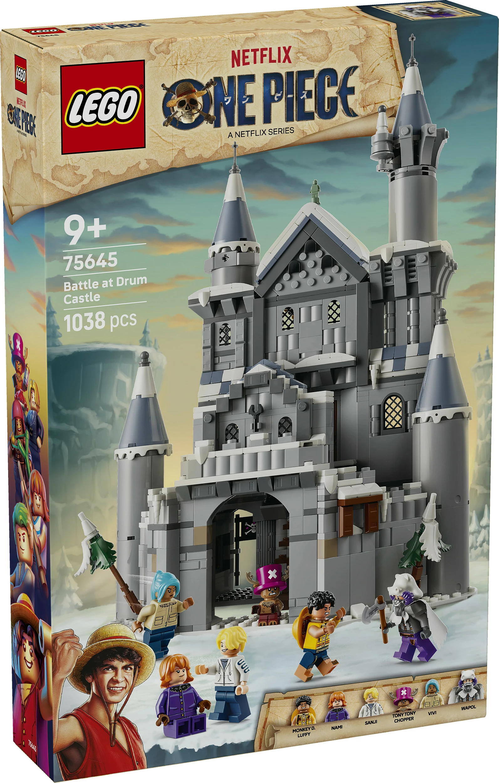 Set LEGO One Piece 75645 Battle at Drum Castle, 1038 copë, 9+, gri