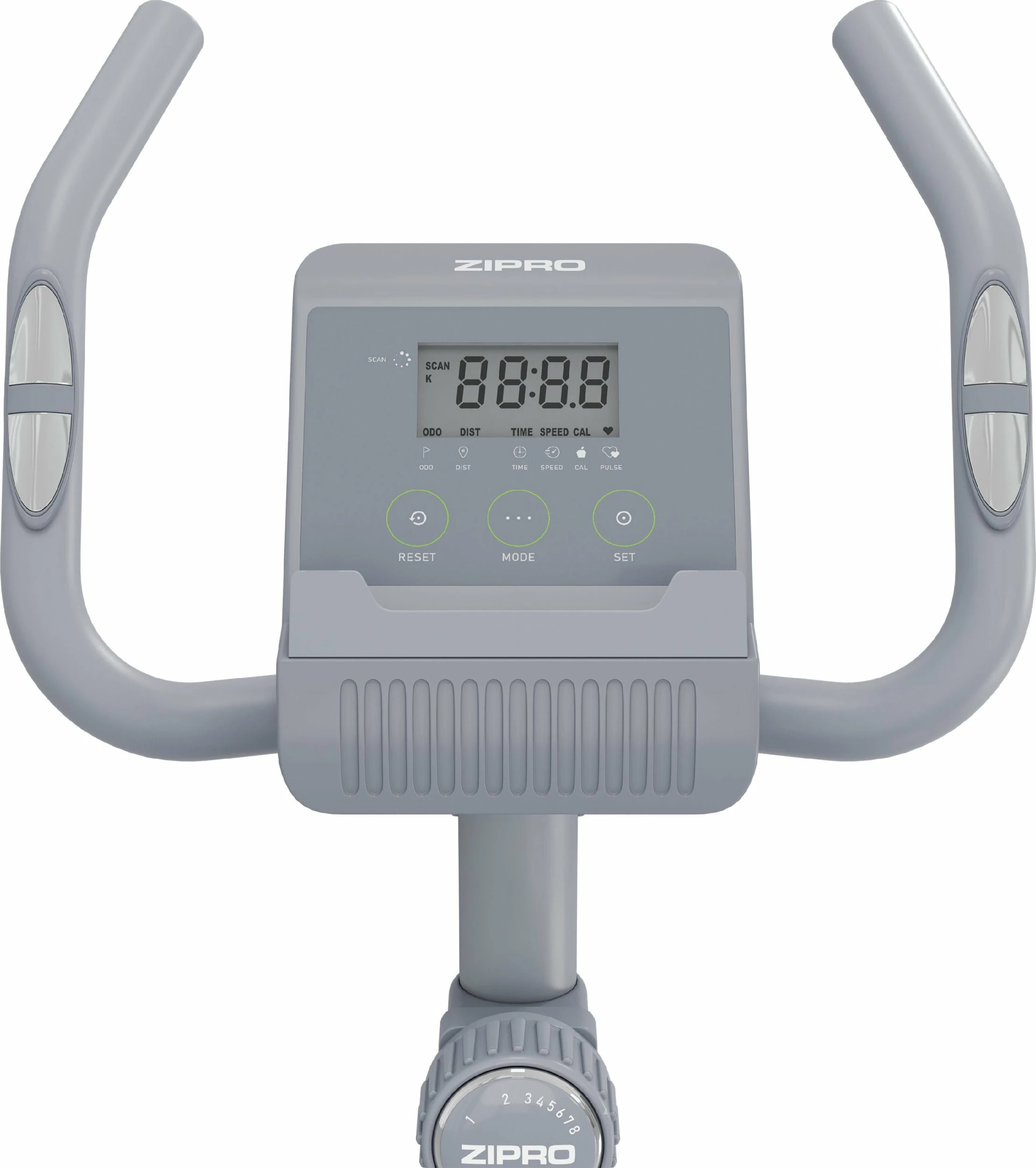 Biçikletë stacionare Zipro Beat DC magnetike, maks. 120 kg, gri