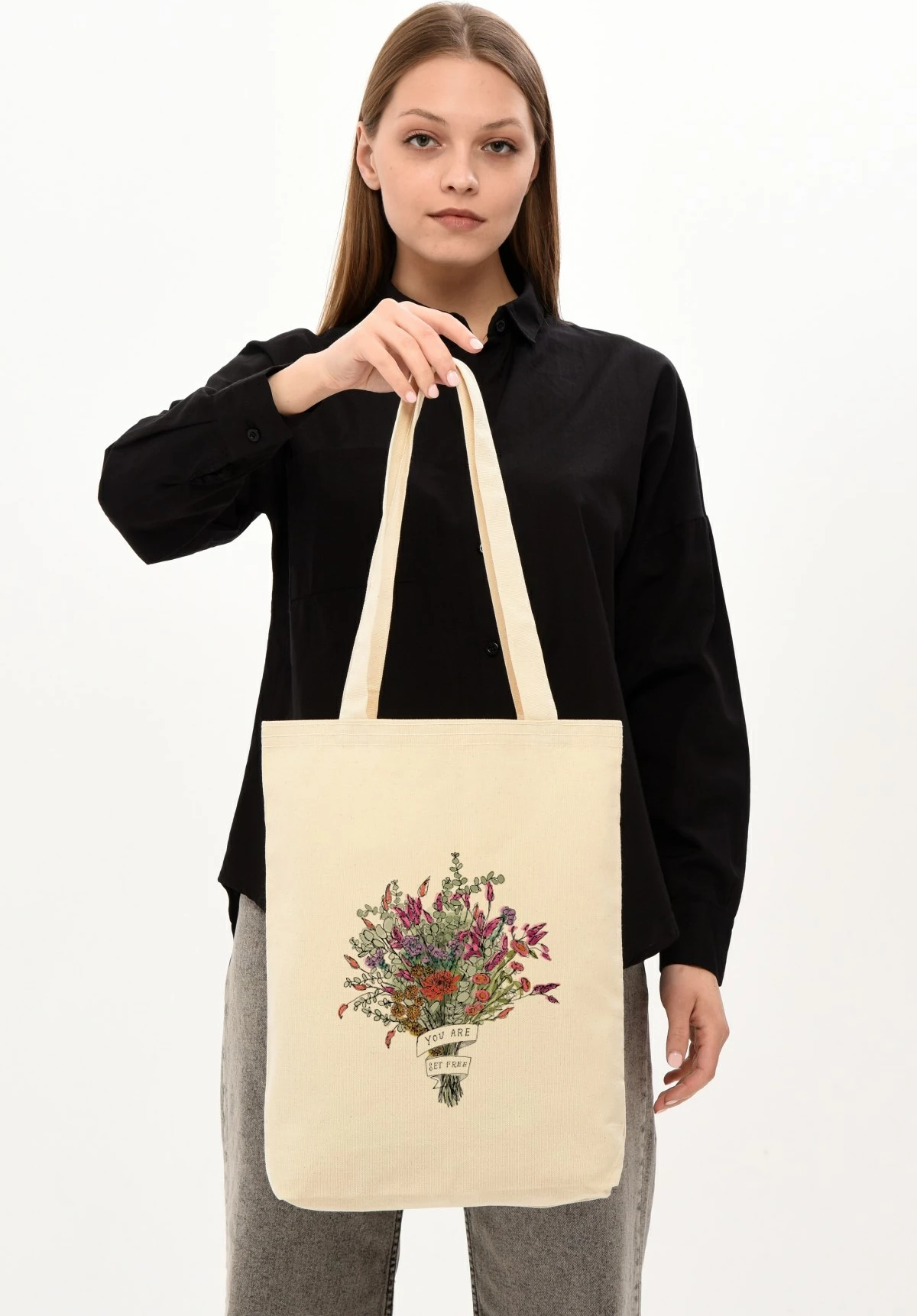 Qese tote Zoozie Bags, krem, 0606