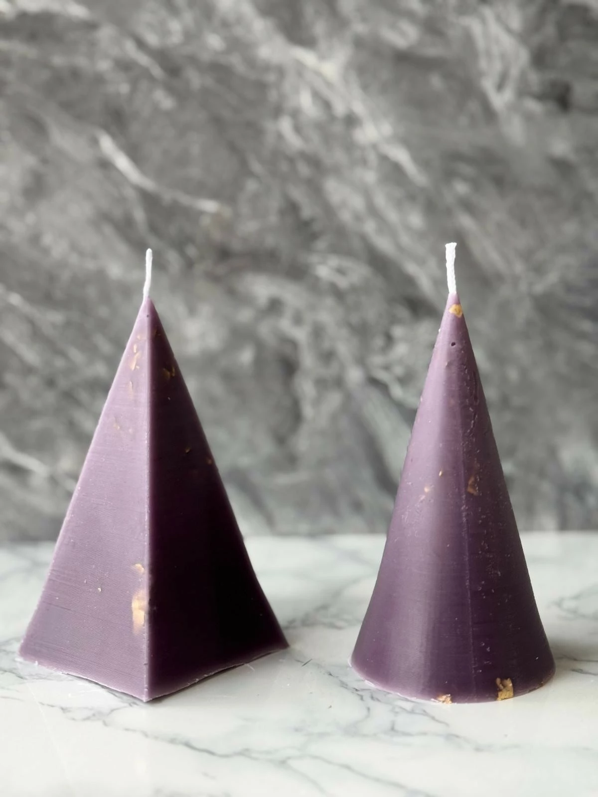 Set qirinjësh (2 copë), ngjyrë vjollcë, Glamour Candle 17M, Evila Originals