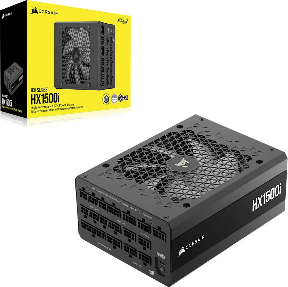 Furnizues rryme (PSU) Corsair HX1500, 1500W, 80 PLUS Platinum, ATX 3.1, Fully-Modular, i zi
