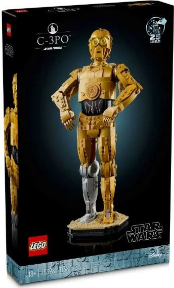 Set LEGO Star Wars C-3PO 75398, 1138 pjesë, i artë, për të rritur