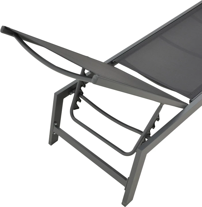 Shezlong Boka, alumin i zi, tekstilene, 60x192x31cm