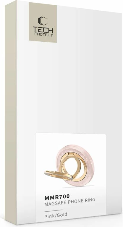 Mbajtës magnetik MagSafe për celular Tech-Protect MMR700 Lamano 360° ring stand, rose gold, 1 copë